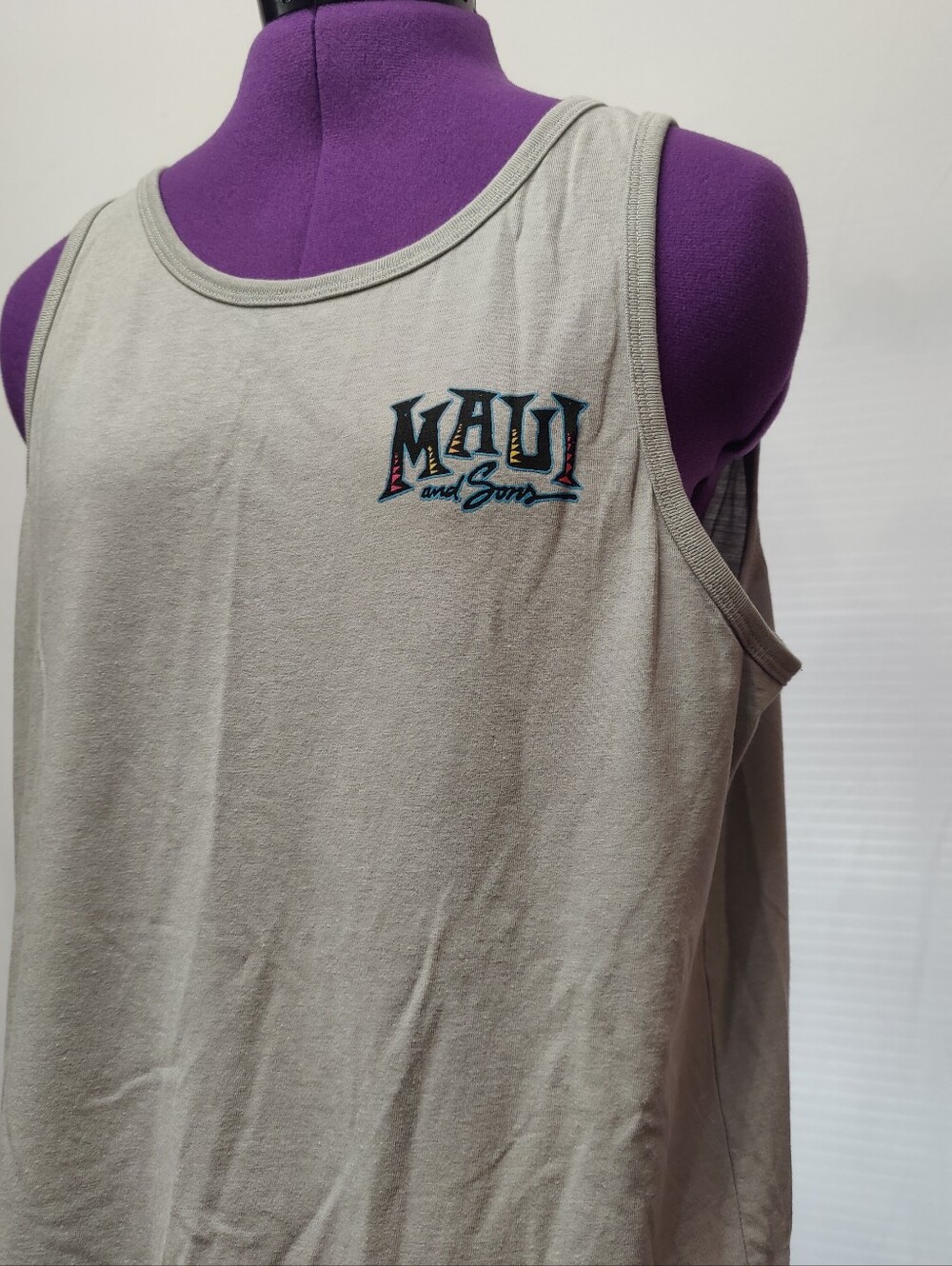 Maui and Sons Tank Top in Light Gray with Logo